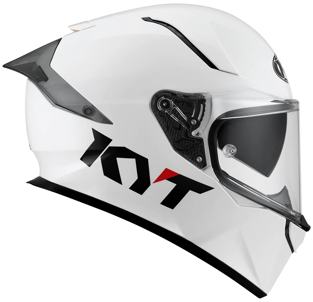 KYT R2R Plain White Full-Face Helmet