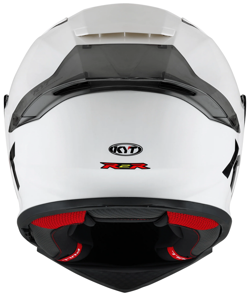 KYT R2R Plain White Full-Face Helmet