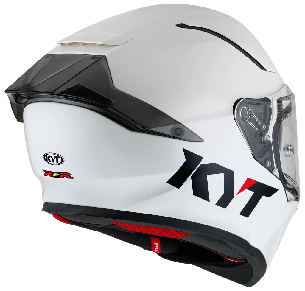 KYT R2R Plain White Full-Face Helmet