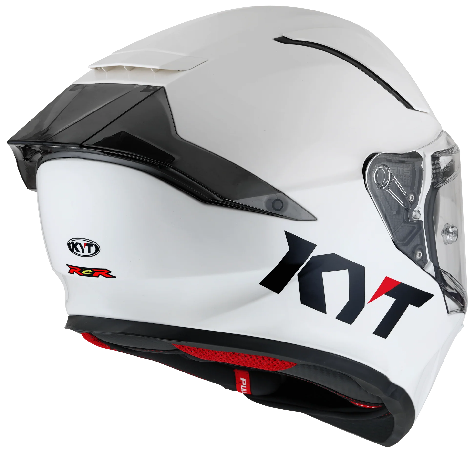 KYT R2R Plain White Full-Face Helmet