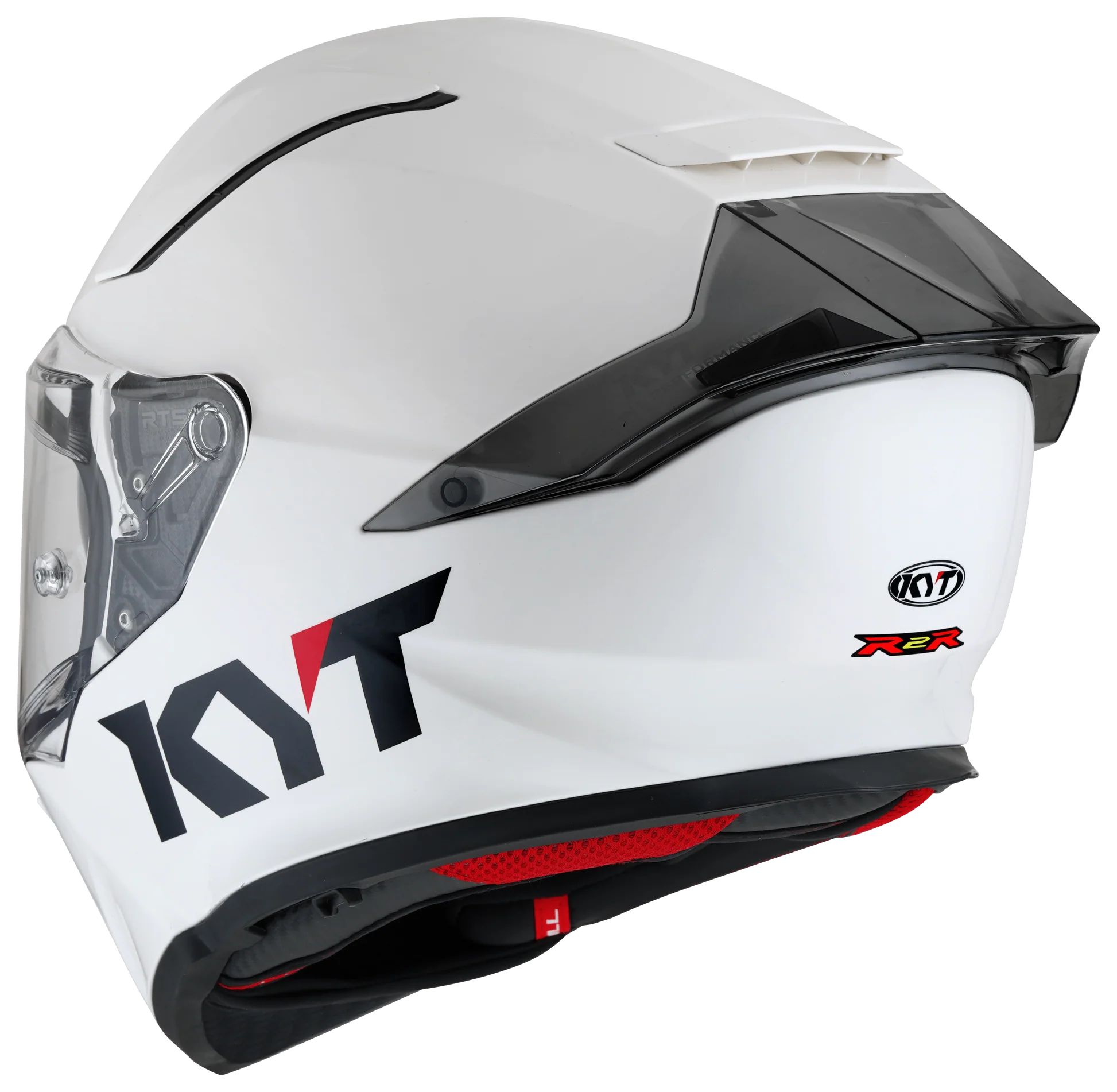 KYT R2R Plain White Full-Face Helmet