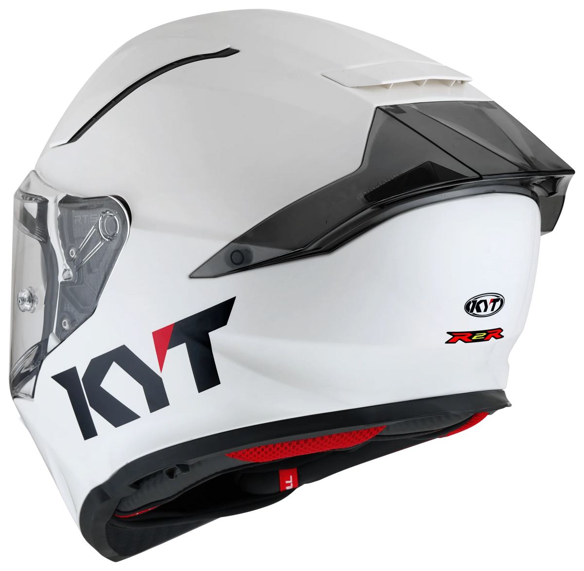 KYT R2R Plain White Full-Face Helmet