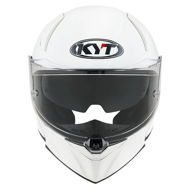 KYT R2R Plain White Full-Face Helmet