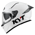 KYT R2R Plain White Full-Face Helmet