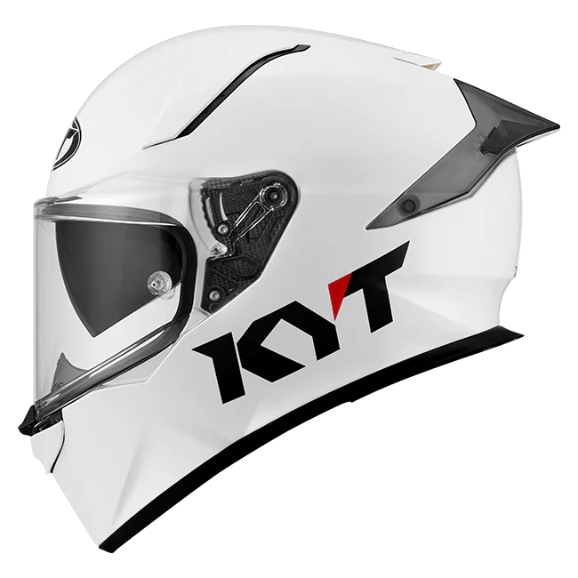 KYT R2R Plain White Full-Face Helmet